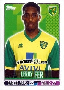 Sticker Leroy Fer - Premier League Inglese 2013-2014 - Topps