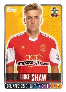 Sticker Luke Shaw - Premier League Inglese 2013-2014 n. 246 - Topps