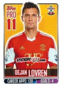 Sticker Dejan Lovren - Premier League Inglese 2013-2014 n. 248 - Topps