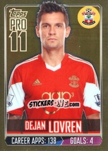 Sticker Dejan Lovren - Premier League Inglese 2013-2014 n. 248g - Topps