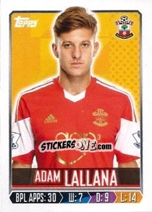 Cromo Adam Lallana - Premier League Inglese 2013-2014 - Topps
