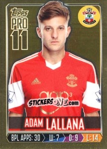 Figurina Adam Lallana - Premier League Inglese 2013-2014 - Topps