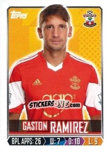 Sticker Gastón Ramírez - Premier League Inglese 2013-2014 n. 253 - Topps