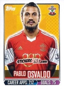 Sticker Pablo Osvaldo - Premier League Inglese 2013-2014 - Topps