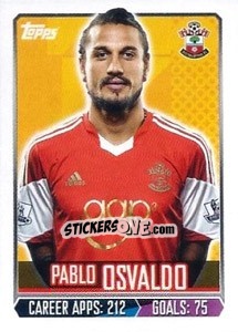 Sticker Pablo Osvaldo - Premier League Inglese 2013-2014 n. 254 - Topps