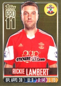 Sticker Rickie Lambert - Premier League Inglese 2013-2014 n. 256g - Topps