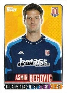 Sticker Asmir Begovic - Premier League Inglese 2013-2014 n. 261 - Topps