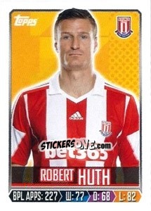 Figurina Robert Huth - Premier League Inglese 2013-2014 - Topps
