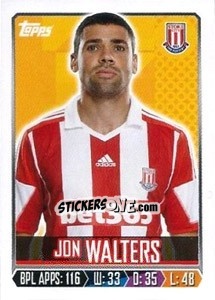 Figurina Jon Walters - Premier League Inglese 2013-2014 - Topps