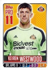 Sticker Keiren Westwood - Premier League Inglese 2013-2014 n. 277 - Topps