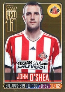 Figurina John O'Shea - Premier League Inglese 2013-2014 - Topps