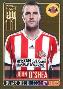 Sticker John O'Shea - Premier League Inglese 2013-2014 n. 278g - Topps