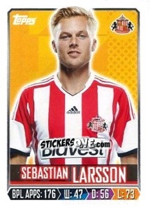 Sticker Sebastian Larsson - Premier League Inglese 2013-2014 n. 282 - Topps