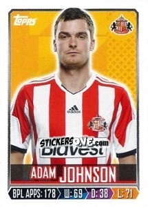Figurina Adam Johnson - Premier League Inglese 2013-2014 - Topps
