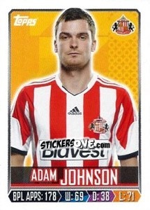 Sticker Adam Johnson - Premier League Inglese 2013-2014 n. 285 - Topps
