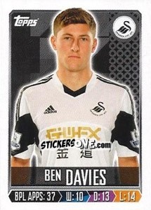 Sticker Ben Davies - Premier League Inglese 2013-2014 n. 294 - Topps