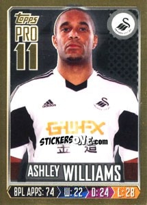 Sticker Ashley Williams - Premier League Inglese 2013-2014 n. 297g - Topps