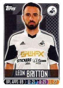 Cromo Leon Britton - Premier League Inglese 2013-2014 - Topps