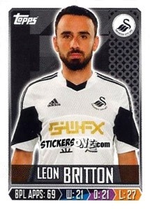 Sticker Leon Britton - Premier League Inglese 2013-2014 n. 298 - Topps