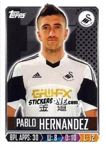 Figurina Pablo Hernandez - Premier League Inglese 2013-2014 - Topps