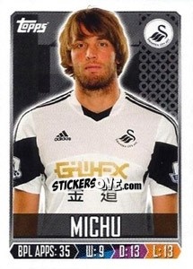 Sticker Michu - Premier League Inglese 2013-2014 n. 303 - Topps