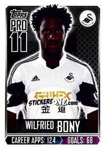 Figurina Wilfried Bony - Premier League Inglese 2013-2014 - Topps