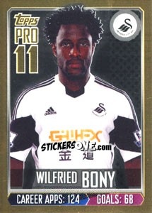 Figurina Wilfried Bony - Premier League Inglese 2013-2014 - Topps