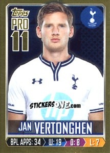 Sticker Jan Vertonghen - Premier League Inglese 2013-2014 n. 311g - Topps
