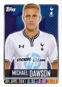 Sticker Michael Dawson - Premier League Inglese 2013-2014 n. 312 - Topps