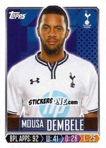 Figurina Mousa Dembélé - Premier League Inglese 2013-2014 - Topps