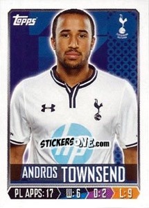 Figurina Andros Townsend - Premier League Inglese 2013-2014 - Topps