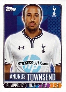 Sticker Andros Townsend - Premier League Inglese 2013-2014 n. 318 - Topps