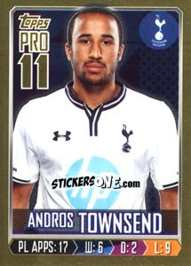 Sticker Andros Townsend - Premier League Inglese 2013-2014 n. 318g - Topps