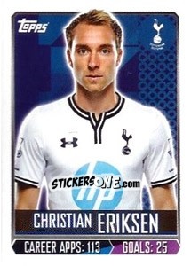 Figurina Christian Eriksen - Premier League Inglese 2013-2014 - Topps