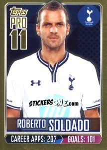 Sticker Roberto Soldado - Premier League Inglese 2013-2014 n. 320g - Topps