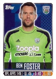 Sticker Ben Foster - Premier League Inglese 2013-2014 - Topps