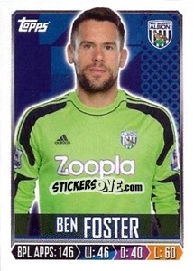 Sticker Ben Foster - Premier League Inglese 2013-2014 n. 325 - Topps