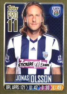 Sticker Jonas Olsson - Premier League Inglese 2013-2014 n. 327g - Topps