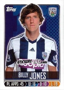 Cromo Billy Jones - Premier League Inglese 2013-2014 - Topps