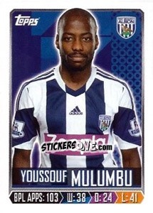 Figurina Youssouf Mulumbu - Premier League Inglese 2013-2014 n. 330 - Topps