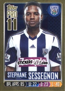 Sticker Stephane Sessegnon - Premier League Inglese 2013-2014 n. 331g - Topps