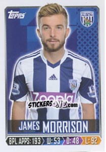 Sticker James Morrison - Premier League Inglese 2013-2014 n. 332 - Topps