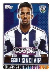 Sticker Scott Sinclair - Premier League Inglese 2013-2014 - Topps