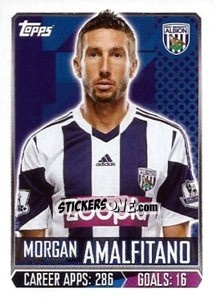 Sticker Morgan Amalfitano - Premier League Inglese 2013-2014 n. 335 - Topps