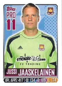 Sticker Jussi Jääskeläinen - Premier League Inglese 2013-2014 n. 341 - Topps
