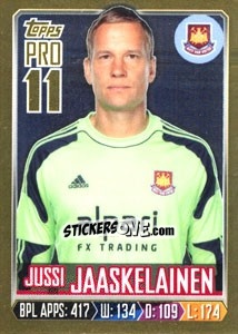 Sticker Jussi Jääskeläinen - Premier League Inglese 2013-2014 - Topps