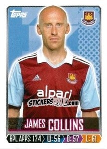 Figurina James Collins - Premier League Inglese 2013-2014 - Topps
