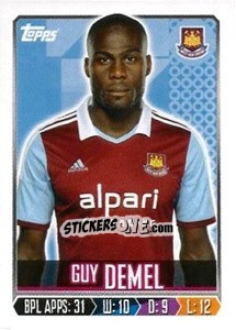 Figurina Guy Demel - Premier League Inglese 2013-2014 - Topps