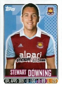 Figurina Stewart Downing - Premier League Inglese 2013-2014 - Topps