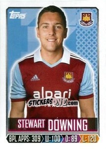 Sticker Stewart Downing - Premier League Inglese 2013-2014 n. 346 - Topps